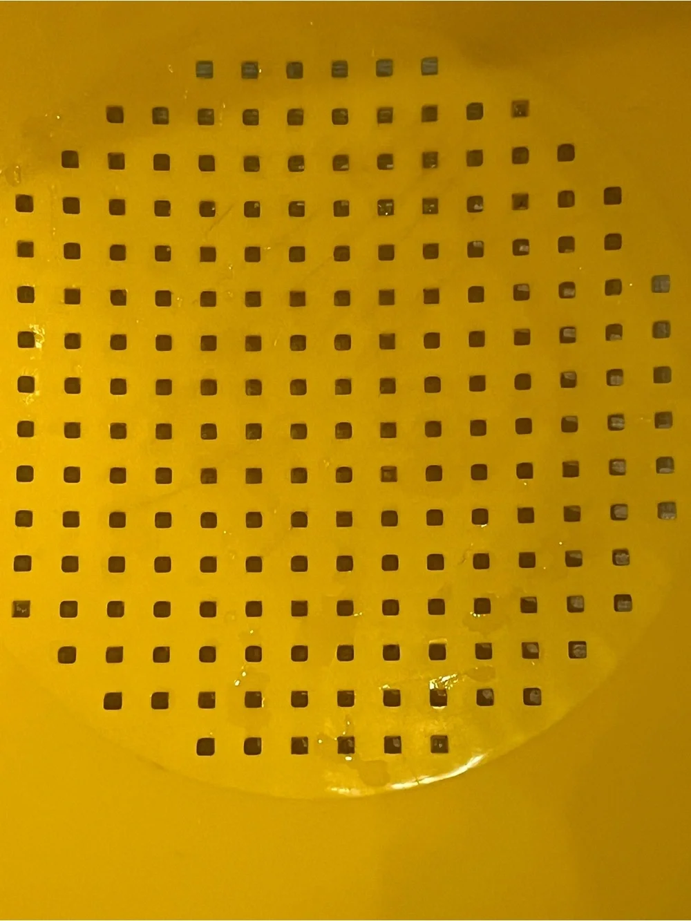 Sold Vintage bright yellow Tupperware plastic Strainer Colander. So retro!
